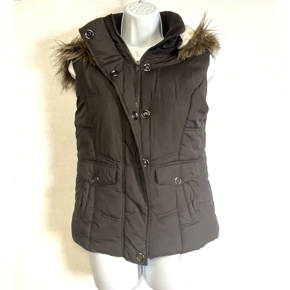 Y2K Gorpcore Vanity Black Puffer Jacket Vest Small Casual Minimalist Streetwear